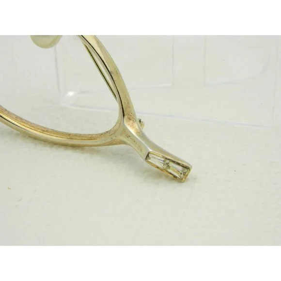 1950's CROWN TRIFARI Clear Rhinestone Faux Pearl - Picture 3 of 6